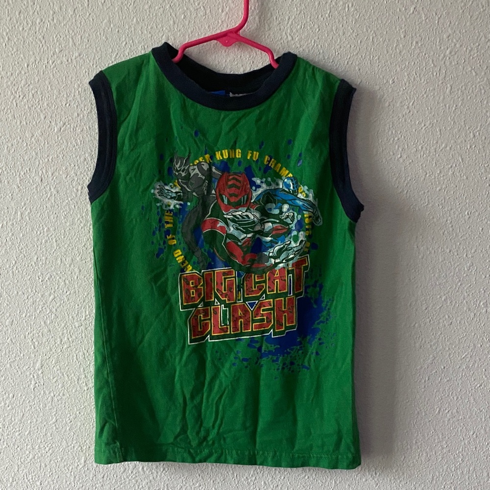 Nickelodeon Green Tank Top with Big Cat Clash Graphic